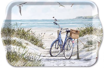 Tray melamine 13x21 cm Bike at the beach