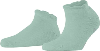 FALKE Soft Elegance Noppen op de zool wol vicose kasjmier huissokken dames groen - maat 35-38