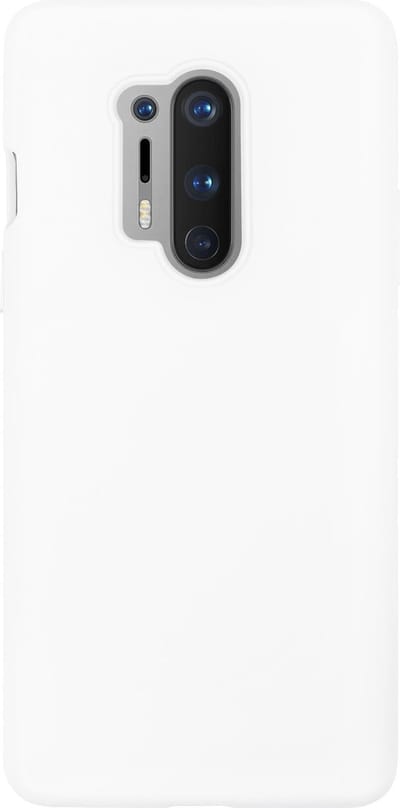 BMAX Siliconen hard case hoesje geschikt voor Oneplus 8 Pro / Hard Cover / Beschermhoesje / Telefoonhoesje / Hard case / Telefoonbescherming - Wit