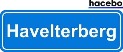 Hacebo - Plaatsnaam Sticker - 29x10 CM - Havelterberg sticker - Verkeersborden sticker - grappige cadeaus - Havelterberg