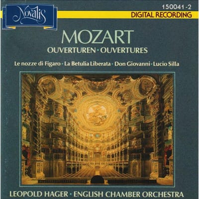 CD MOZART - Overtures: Hager / Eco 1500412 Novalis 1989 Zwitserland Klassiek Gebruikt brown