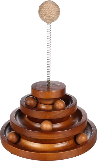 Flamingo Cattivo - Speelgoed Katten - Ps Ballenbaan Cattivo Hout Dia. 21,5cm - 1st - 138798 - 1st