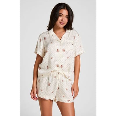 Hunkemöller Pyjama Short Satin Wit