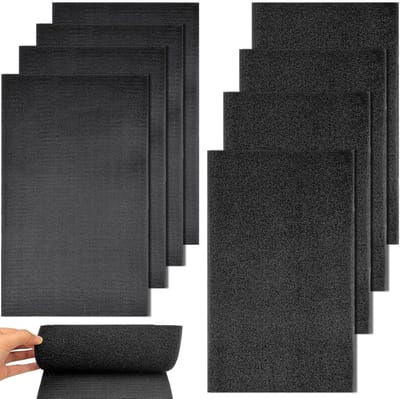 8 vellen herbruikbaar klittenband om te naaien, 18 x 30 cm, zwart nylon polyester, ideaal voor kleding en textielprojecten