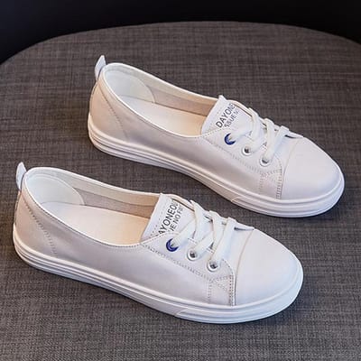 Echt Lederen Sneakers Dames Platform Casual Wandelschoenen Vrouwelijk Wit Instap Flats Schoenen Schapenvacht Gevulkaniseerde Schoenen 6.5 gray