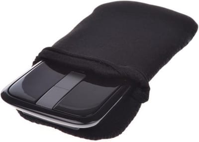Draagbare Neopreen Tas voor Waterdichte Bescherming van Draadloze Muizen, Zwart