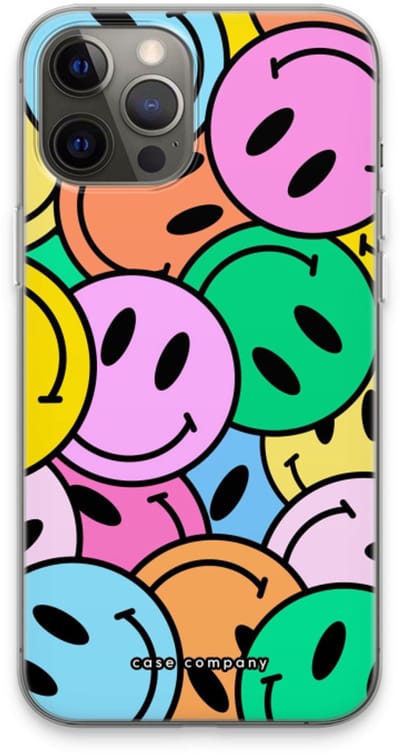 Case Company® - Hoesje geschikt voor iPhone 13 Pro Max hoesje - Smiley N°1 - Soft Cover Telefoonhoesje - Bescherming aan alle Kanten en Schermrand
