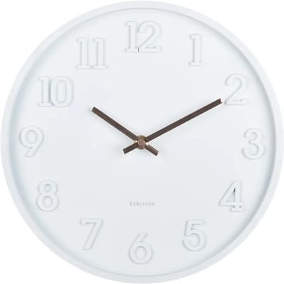 Karlsson Wandklok Calma - Mat wit - 3.8x30x30cm - Wandklok Scandinavisch