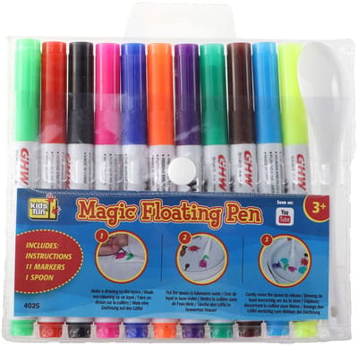Magic Floating pennen set - 11 viltstiften inclusief lepel - Voor kinderen - Uitwasbaar - Magisch - WaterStiften - Water stiften