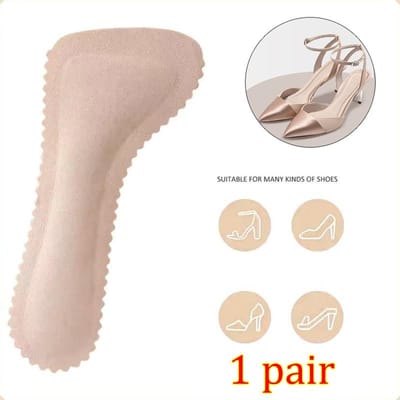 Sandalen Binnenzolen Zelfklevend Antislip Dames Schoenen Pads Ademend Hoge Hak Schoenen Zachte Demping Zool Stickers Orthesen Inzetstukken 35-36 beige