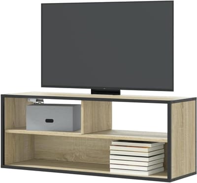 TV Kast - Mediameubel Dressoir - Opbergen Entertainment - Wandmontage - 100x31x39.5 cm - Sonoma Eiken