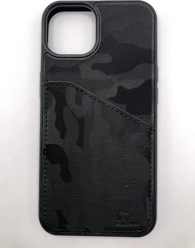Premium Kwaliteit Camouflageprint hoesjes met pasje vakje - Geschikt voor iPhone 13 Pro - Zwart