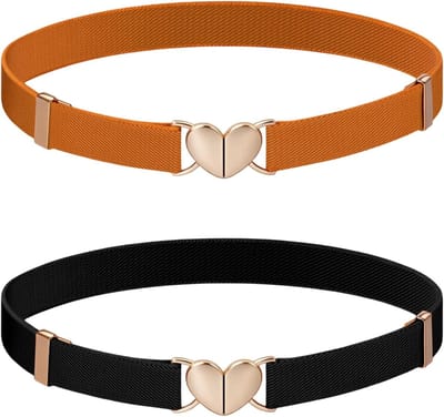 Riemen, kinderriem voor tailleomvang 39-89 cm, verstelbare hartgesp, stretchriem voor broeken, jeans en jurken
