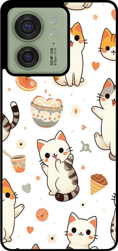 Smartphonica Telefoonhoesje Geschikt voor Motorola Edge 40 met katten opdruk - TPU backcover case cat design geschikt voor Motorola Edge 40