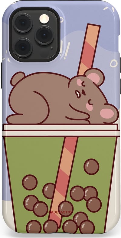 Casetastic Hoesje Geschikt voor Apple iPhone 12/12 Pro Magsafe - Stijlvolle Beschermende Duo-layer Case - Bubbelthee Droom