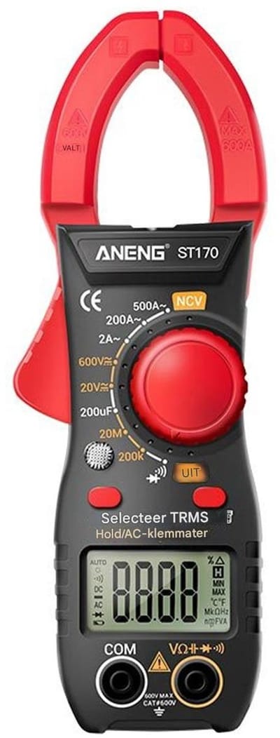 GELLDG Stroomtangmultimeter - 4000 counts TRMS automatische bereikselectie - met functies voor wissel-/gelijkstroom, spanning, weerstand, capaciteit en continuïteitsmeting - contactloos spanningsmeetinstrument