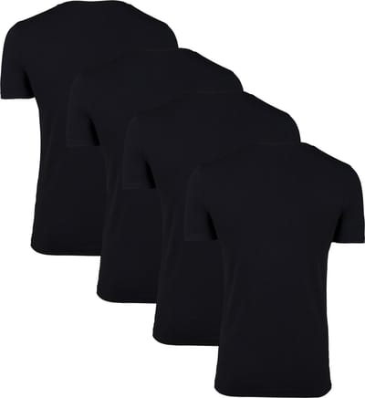 WE Fashion Heren Regular fit T-shirt, 4 pack