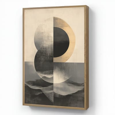 Wandlamp 70x100 cm - Oplaadbaar - Cirkels - Schaduw - Abstract - Wandlampen binnen woonkamer - Slaapkamer lamp - Decoratieve nachtlamp - Vloerlamp draadloos