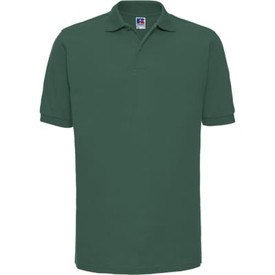 Russell Heren Ripple Collar & Manchet Poloshirt met korte mouwen (Fles groen)
