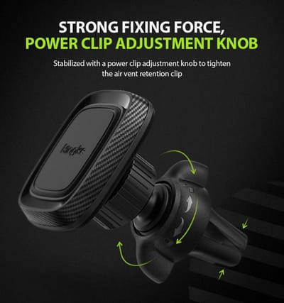 Ringke Power Clip Car Mount Ventilatierooster Telefoonhouder Zwart