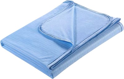Grote Twin Koeldeken – Zomerdeken, Q-Max 0.4 Koel Fiber, Warmte Absorberend, Wasbare Plaid - Blauw - Maat 150x200CM