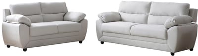 Vente-unique Driezitsbank en tweezitsbank van beige stof MANOA