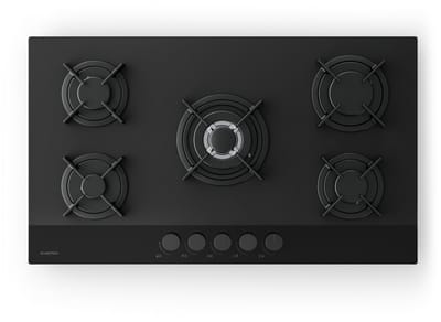 Klarstein Kookplaat Velaire gasfornuis, 90 cm, 5-pits glazen , 10400 W, geschikt voor LPG en aardgas, elektrische ontsteking, vlambeveiliging, keukenaccessoire - 10.400W - voor Keuken - Kookveld - Cooktop - Hob