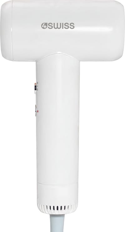 4Swiss F325 AirTravel+ Haardroger, 1200W, Snelheidsregeling, Temperatuurregeling, Met ionisatie, Koude luchtfunctie, Wit