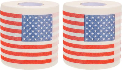 Decoratief Toiletpapier - Vlag Papierrol - Badkamer Decoratie - Zacht Huidvriendelijk - 2 Rollen - Zoals Getoond