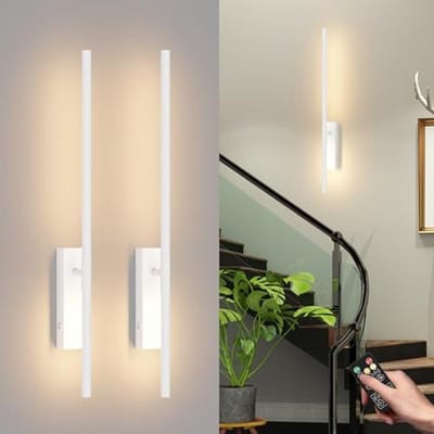 Oplaadbare Wandlamp met Afstandsbediening - Dimbare LED Wandverlichting voor Binnen - 5000 mAh Accu - Witte 64 cm Lamp - Temperatuur 3000K-6000K