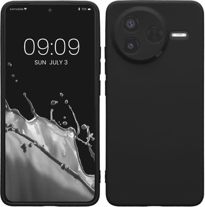 kwmobile telefoonhoesje geschikt voor Xiaomi Poco F7 Pro - Hoesje voor smartphone - Precisie camera uitsnede - In mat zwart