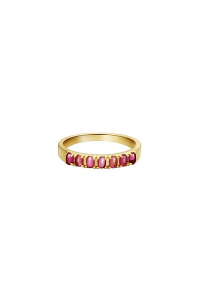 Ring colored row Rood Koper 16
