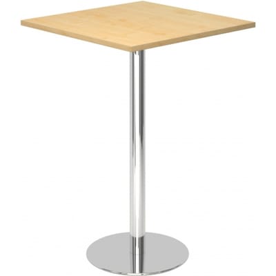 BISTRO H88Q C - Systeem conferentietafel Esdoorn 80 x 80 Chroom