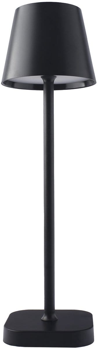 FlinQ Tafellamp Lume - Tafellamp Oplaadbaar - Tafellamp slaapkamer - Oplaadbaar - Dimbaar met geheugenstand - 3 lichtstanden - 38cm - Zwart