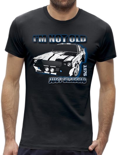 Just classic Car Abraham 50 jaar t-shirt man / kado tip / Heren maat S / cadeau / 1976