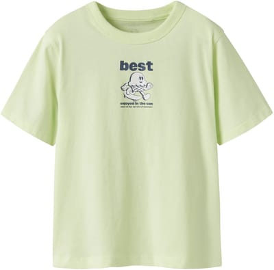 NAME IT - NKMFLORIAN SS NREG TOP BOX - Jongens - T-shirts - groen - maat 122/128