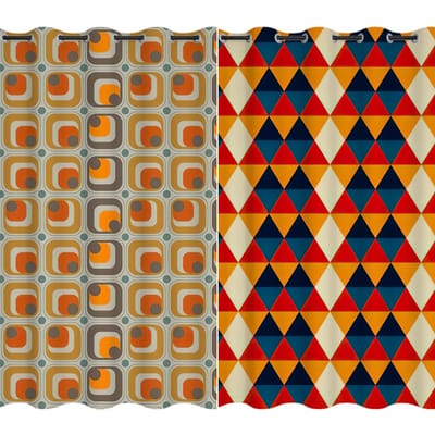 2-Paneels Semi-verduisterende Gordijnen Nieuwe Kleur Golf Geometrisch Modern Abstract Gordijnen Kamer Gordijnen Op Maat Cartoon Keukenruimte Korte gordijn 2x60Wx50H(CM)&Grommet Top