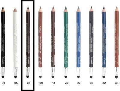 Easy Paris - Oogpotlood en Lippotlood - Extra Waterproof - Donker Bruin - Marron Oscuro - Met puntenslijper en smudger/vervager - Nummer 08 - 1 Stuks