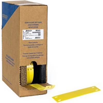 Brady BM-15x75-7643-YL polyurethaan tags geel | 15 mm x 75 mm (origineel)