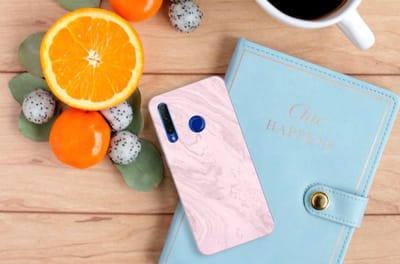 Honor 20 Lite TPU Siliconen Hoesje Marble Pink - Origineel Cadeau Vriendin