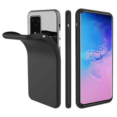 Hoesje geschikt voor Samsung Galaxy S20 plus Hoesje - Zwart Siliconen Back Cover - Matte Coating - Epicmobile