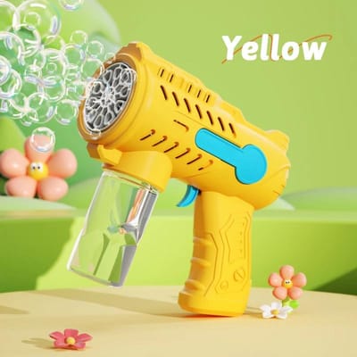 Jouet pistolet à bulles d'extérieur pour enfants Accessoire de fête d'anniversaire d'extérieur Mariage Pistolet à bulles sans pile Eau à bulles
