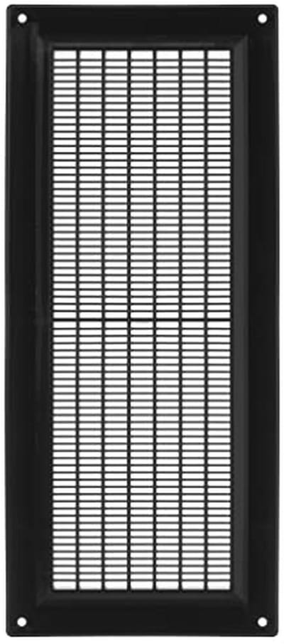 Zwart kunststof ventilatierooster 130x300mm - Afvoerlucht en toevoerrooster
