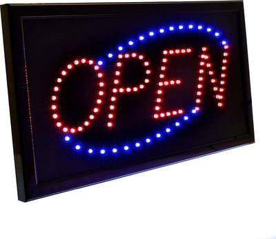 IMTEX - Led bord OPEN - Winkelbord OPEN - Reclame bord