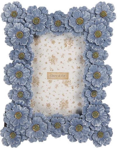 Clayre & Eef Fotolijst 10x15 cm Blauw Kunststof