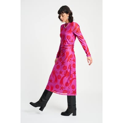POM Amsterdam Dress - Splashing Fireworks Maat: 36 | Midi Jurken Outlet | Dames