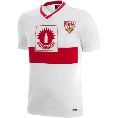 COPA Football - VfB Stuttgart 1987 - 89 - Retro Voetbalshirt - Heren - XS - Wit