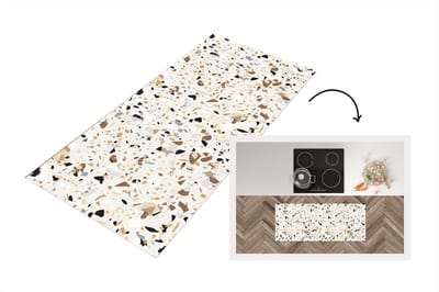 Keukenloper - Loper keuken - Terrazzo - Patronen - Design - 120x50 cm - Keukenloper vinyl