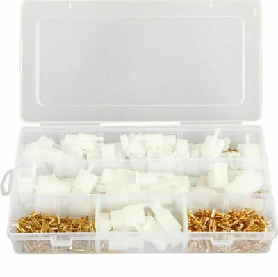 aladdien - Auto Connector Set - Connectoren - 100 stuks - Lugs - Opbergdoos - Wit/Goud - Elektrische Connectors - Geschikt voor Auto's - Wit of Goud...