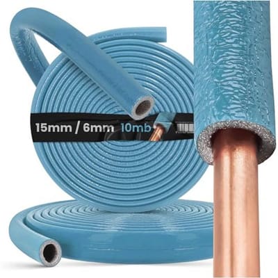 Dikke Buisisolatie PE-Schuim 15/6 mm 10m - Isolatieslang voor Verwarmingsleidingen en Warmwaterleidingen